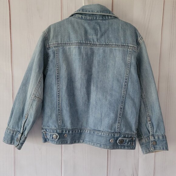 Gap Kids Denim Jean Jacket, Girl S 6-7, Snap Front Closure Button Detail, EUC - Picture 4 of 11